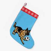 ドイツ羊飼い犬 スモールクリスマスストッキング (正面 (吊り時))