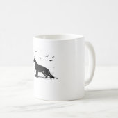 ドイツ羊飼い犬 – ハロウィーンムーンシルエットCl コーヒーマグカップ (正面右)