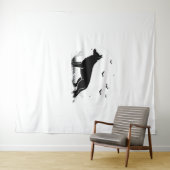 ドイツ羊飼い犬 – ハロウィーンムーンシルエットCl タペストリー (インサイチュ(横))