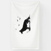 ドイツ羊飼い犬 – ハロウィーンムーンシルエットCl 横断幕 (縦)