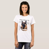 ドイツ羊飼い犬(ロングヘア)の歴史デザイン Tシャツ (正面フル)