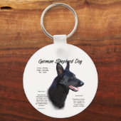 ドイツ羊飼い犬(blk)履歴デザイン キーホルダー (裏面)
