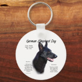 ドイツ羊飼い犬(blk)履歴デザイン キーホルダー (正面)