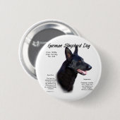 ドイツ羊飼い犬(blk)履歴デザイン 缶バッジ (正面&裏面)