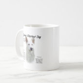 ドイツ羊飼い犬(wht)履歴デザイン コーヒーマグカップ (正面左)
