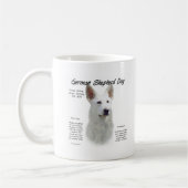 ドイツ羊飼い犬(wht)履歴デザイン コーヒーマグカップ (左)