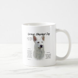 ドイツ羊飼い犬(wht)履歴デザイン コーヒーマグカップ