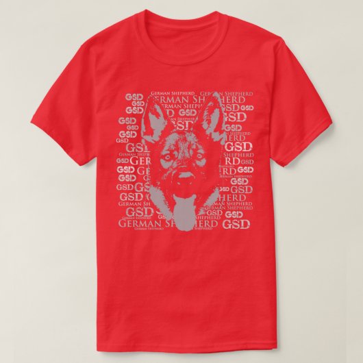ドイツ羊飼い犬GSD (17) Tシャツ (デザイン正面)