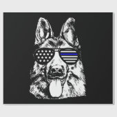 ドイツ羊飼い警察官警察犬 ラッピングペーパー (フラット)