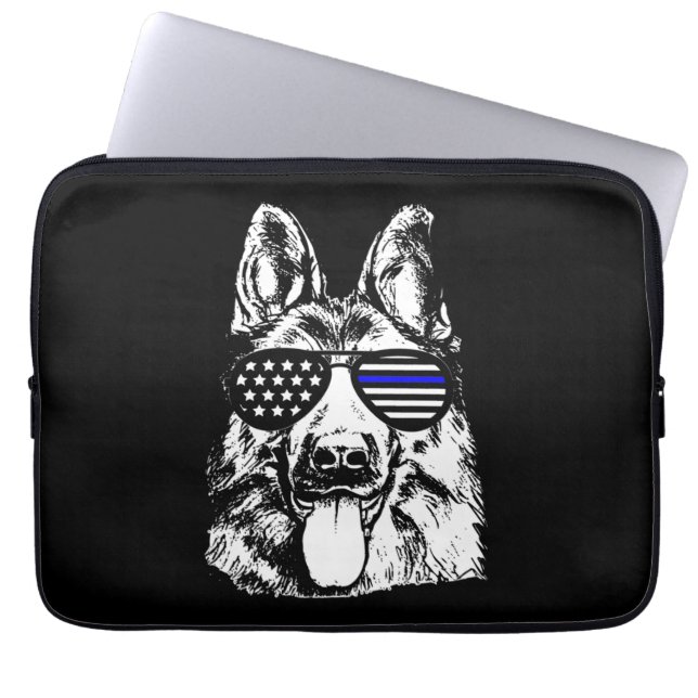 ドイツ羊飼い警察官警察犬 ラップトップスリーブ (正面)
