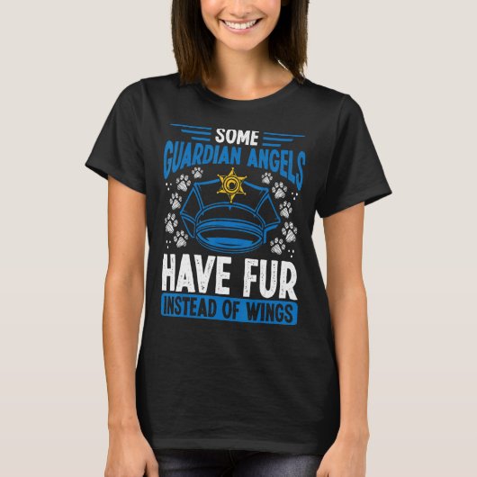 ドイツ羊飼い警察犬のオーナー警察動物 Tシャツ (正面)