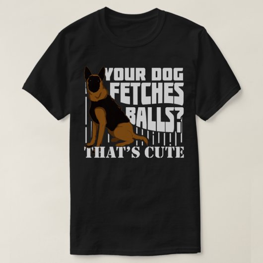 ドイツ羊飼い警察犬将校ギフト Tシャツ (デザイン正面)