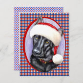 ドイツ羊飼いBLKクリスマスサンタカップ 招待状 (正面/裏面)