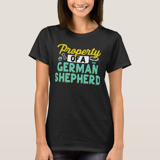 ドイツ羊飼いGSD飼い犬の財産 Tシャツ (正面)