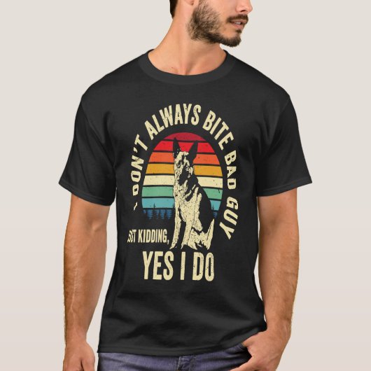 ドイツ羊飼いK9警察犬の法執行機関 Tシャツ (正面)