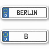 ドイツ自動車免許プレート、ベルリン・ケンゼイヘン シール (正面)