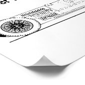 ドイツ自動車連合1939シルバーアロー設計図 ポスター (角)