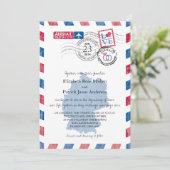 ドイツ航空郵便 結婚式招待状 招待状 (スタンド正面)