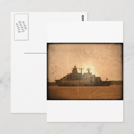 ドイツ船 ポストカード (正面/裏面)