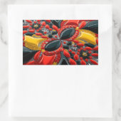 ドイツ色の四角形のシール 長方形シール (バッグ)