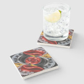 ドイツ色の特殊な石コースター ストーンコースター (横)