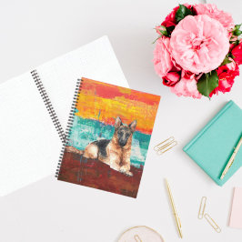 ドイツ芸術的の羊飼い抽象芸術の絵画銃弾 ノートブック