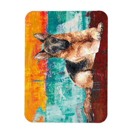 ドイツ芸術的の羊飼い抽象芸術絵画ズ マグネット (縦)