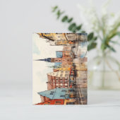 ドイツ芸術的の象徴都市の美しい景色 ポストカード (スタンド正面)