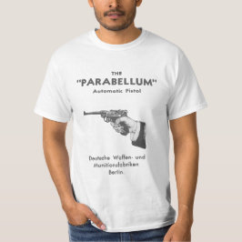 ドイツ製ルガー「パラベラム」ピストルビンテージグラフィック Tシャツ