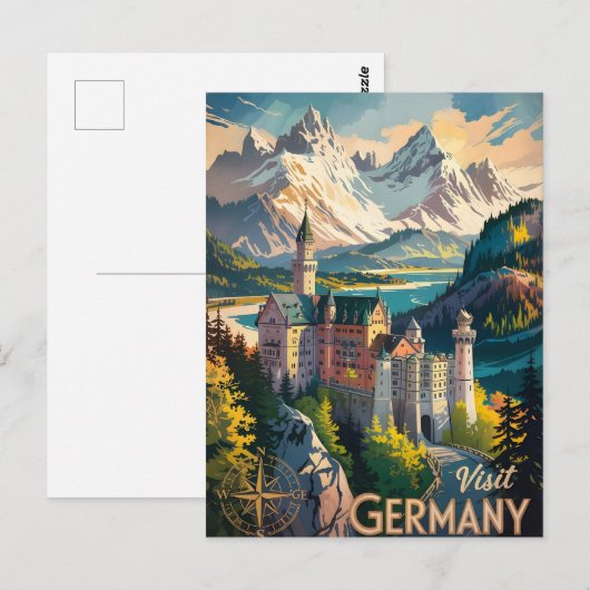 ドイツ訪問 ポストカード (正面/裏面)