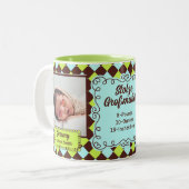 ドイツ誇りを持ったの祖母の緑と茶色の写真 ツートーンマグカップ (正面左)