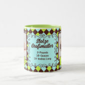 ドイツ誇りを持ったの祖母の緑と茶色の写真 ツートーンマグカップ (中央)