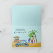 ドイツ誕生日アロハサーフフィアット500カード カード (内部)