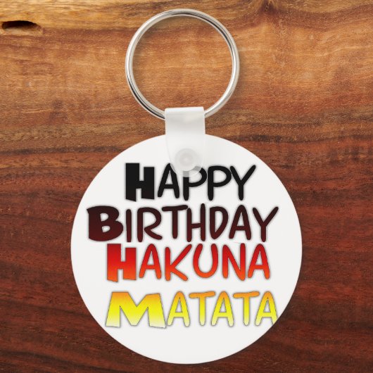 ドイツ誕生日ハクナマタタアートプリント キーホルダー (正面)