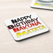 ドイツ誕生日ハクナマタタアートプリント コースター (左側)