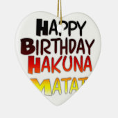 ドイツ誕生日ハクナマタタアートプリント セラミックオーナメント (右)