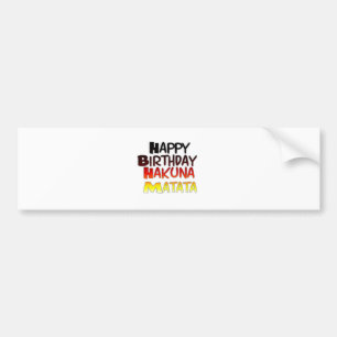 ドイツ誕生日ハクナマタタアートプリント バンパーステッカー