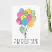 ドイツ誕生日バルーンカード カード (正面)