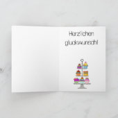 ドイツ誕生日レインボーカラープライドカップケーキ カード (内部)