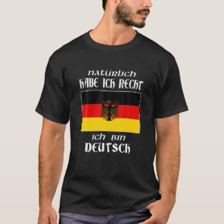 ドイツ語おもしろいIch Bin Deutschドイツ語 Tシャツ