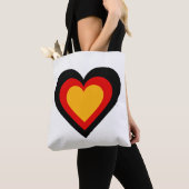 ドイツ語かドイツハートによって旗インスパイアトートバック トートバッグ (クローズアップ)