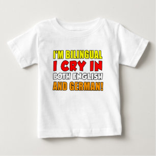 ドイツ語でバイリンガルの叫び声 ベビーTシャツ