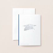 ドイツ語で卒業祝い – シルバー 箔カード (裏面封筒付き)