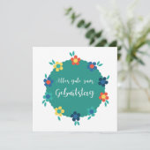 ドイツ語でAlles gute zum Geburstag-ハッピーバースデー カード (スタンド正面)