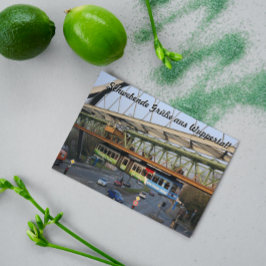 ドイツ語でWuppertalからのお知らせ ポストカード