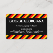 ドイツ語のインストラクターの名刺