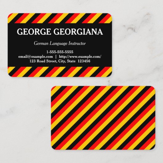 ドイツ語のインストラクターの名刺 名刺 (正面/裏面)