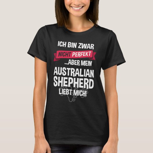 ドイツ語のオーストラリアン・シェパード Tシャツ (正面)