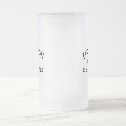 ドイツ語のコーディネート フロストグラスビールジョッキ (中央)