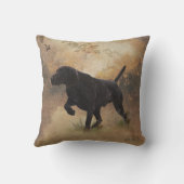 ドイツ語のショートポインタ準備ができて狩りギフトボックス クッション (裏面)